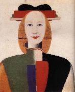 Kasimir Malevich The Girl-s hair with comb oil painting reproduction